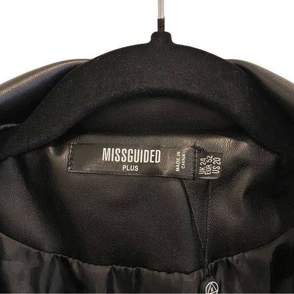 Missguided Black Soft Faux Leather Oversized Blazer - Picture 10 of 14
